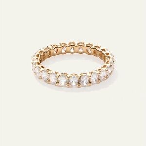 Quince lab grown diamond eternity band round stones not oval